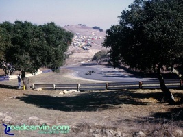 Laguna Seca - A Look Back - Looking Down the Corkscrew Then: The Corkscrew was unforgiving if you left the track.